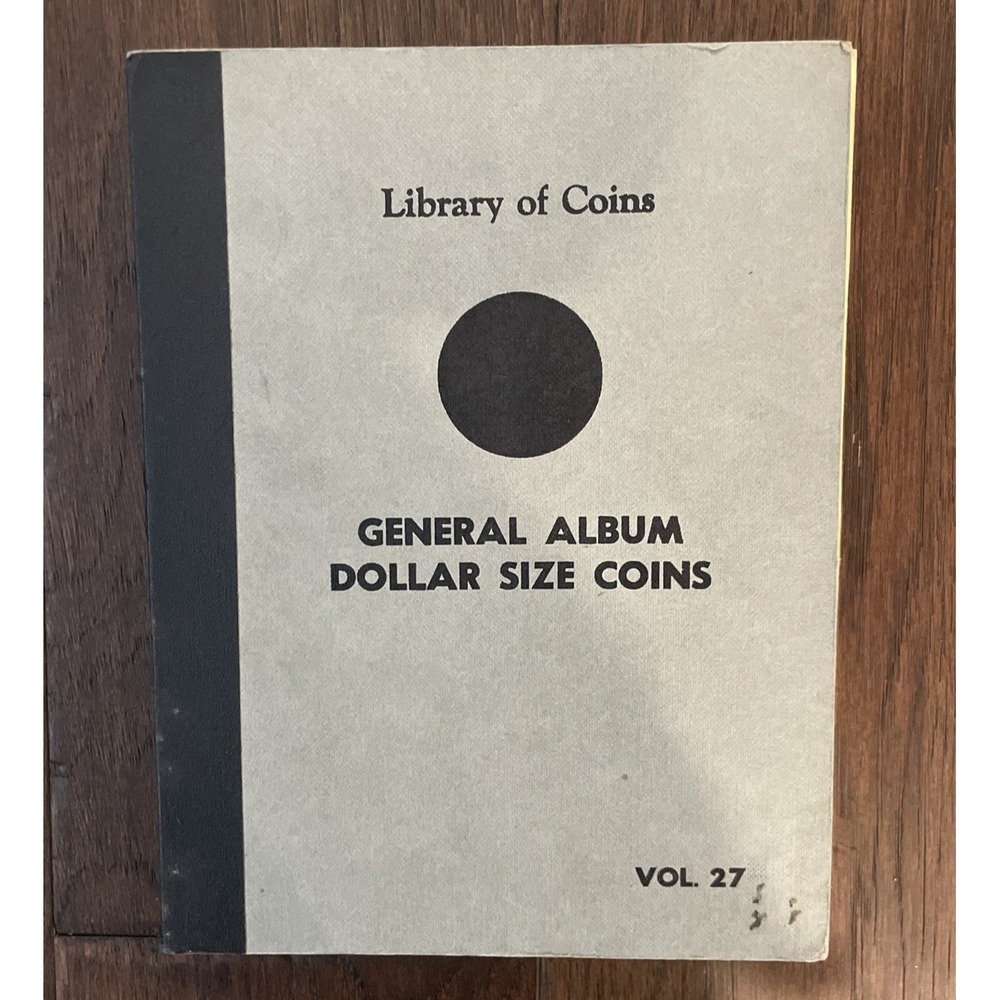 Library Of Coins General Blank Large Dollar Size Stock Album VOL 27 Morgan Peace